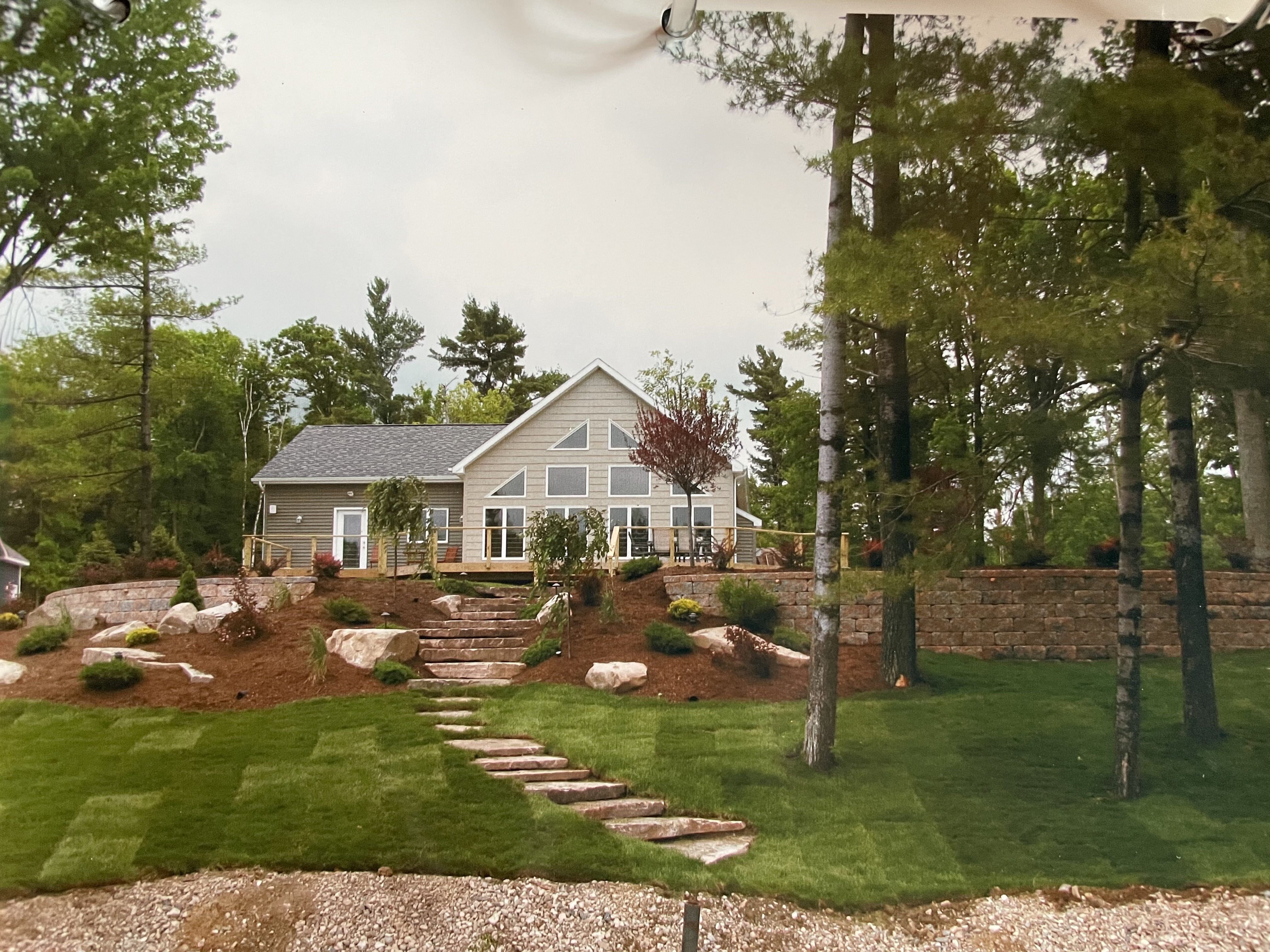 Retaining Wall & Sandstone Stairs